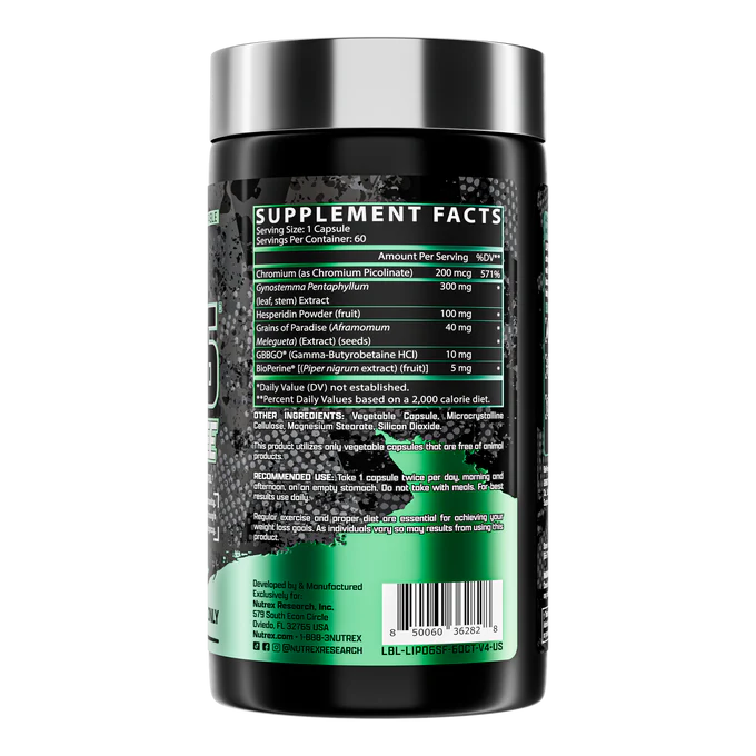 LIPO 6 STIM-FREE - 60 caps - NUTREX